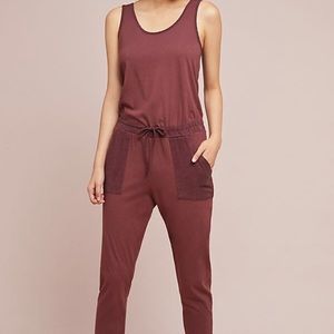 Anthropologie comfy maroon jumpsuit!